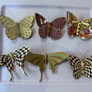MacKenzie-Childs Butterfly Wall Ornaments - Multicolor Set